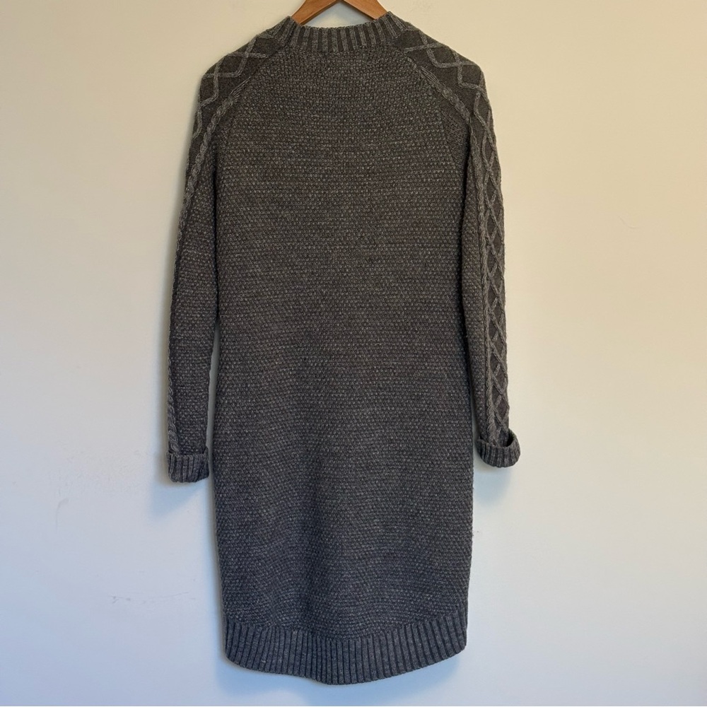 Kiel James Patrick Gray Cable Knit Sweater Dress Small – Classic Preppy Winter S - Picture 4 of 10
